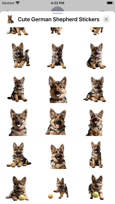 Cute German Shepherd Stickers Screenshot