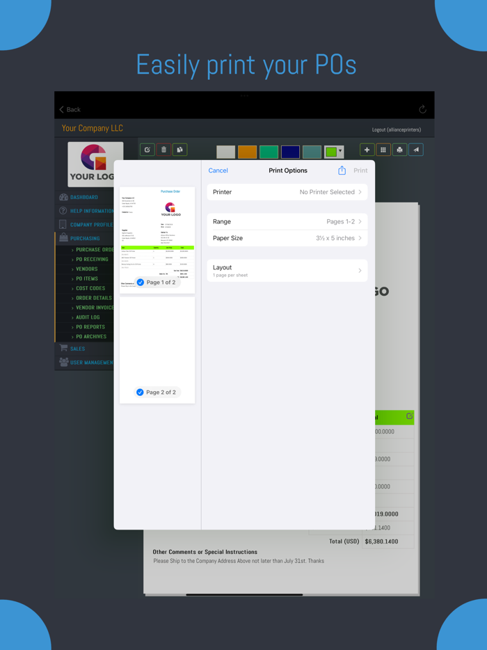 Purchase Order Builder