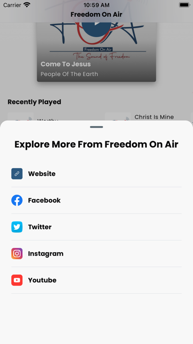 Freedom On Air iPhone screenshot 3 - Music app