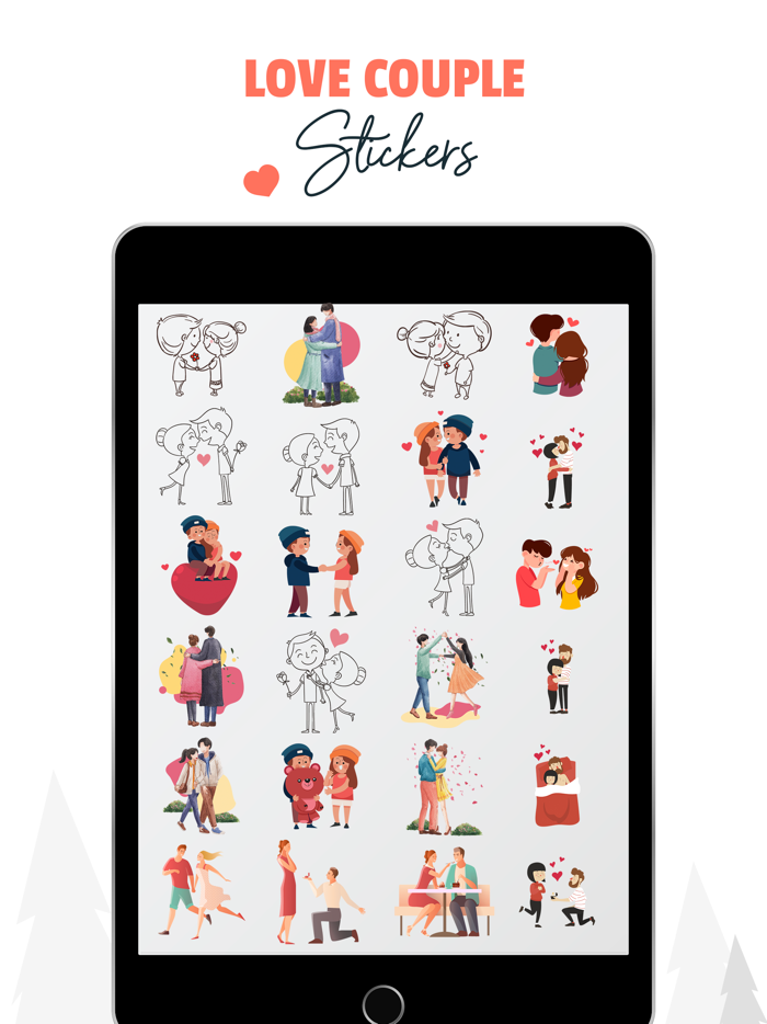 Valentine Couple Stickers