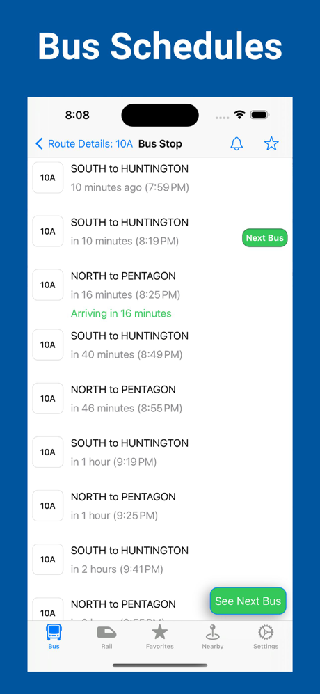 DC Metro & Bus – Schedules screenshot 3