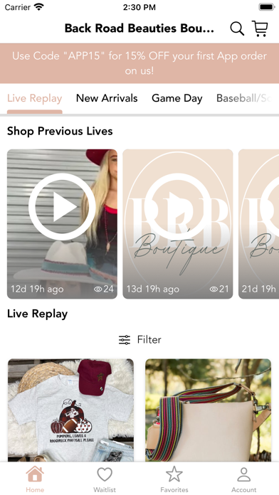 Back Road Beauties Boutique Screenshot