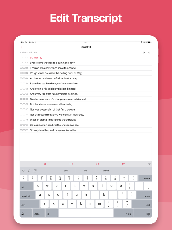 Transcribe Recorder - Memo iPad screenshot 3 - Productivity app