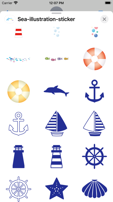 Sea illustration sticker Screenshot