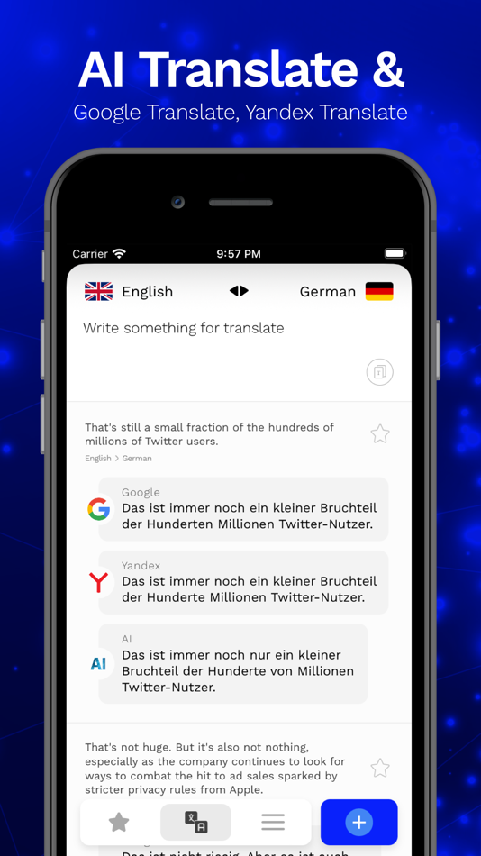 #1. Translate AI & Two Platforms (iOS) 게시자: Abdurrahman Eker