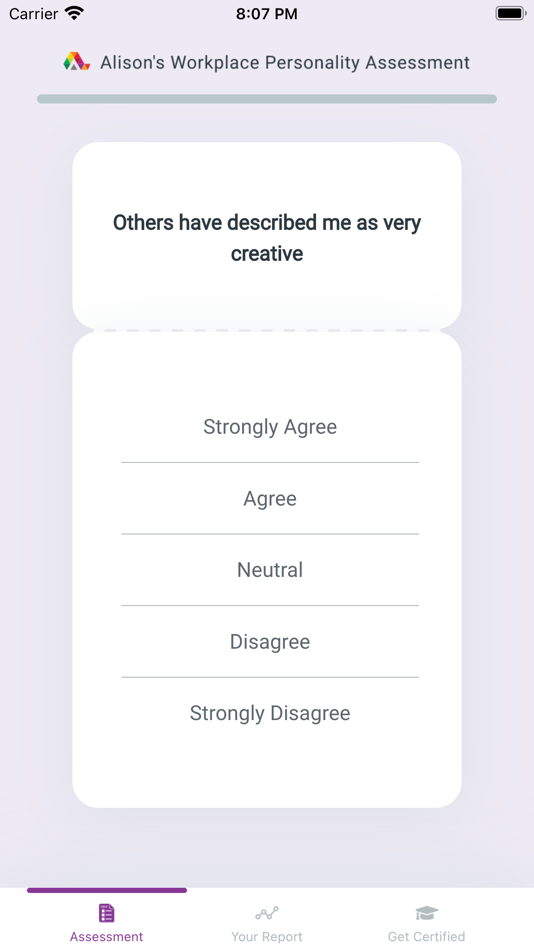 #2. Personality Test (iOS) By: Alison (Capernaum Limited)