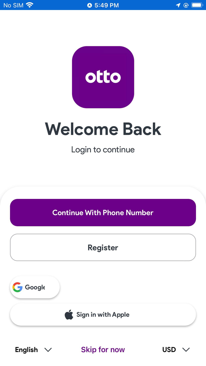 Otto - Ride Food and Services