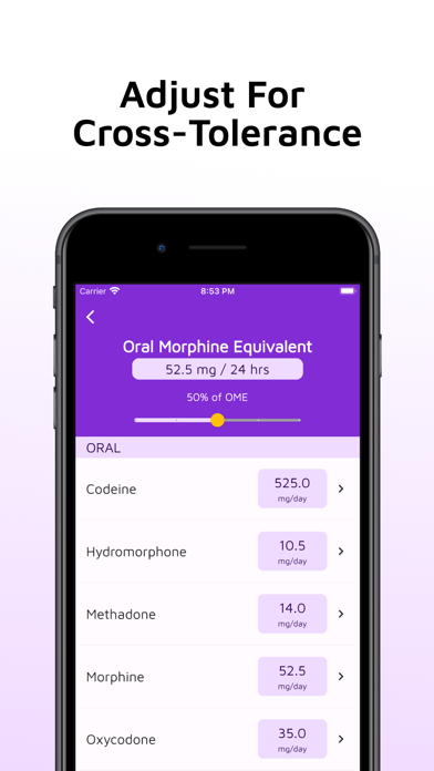 Opioid Conversion Calculator Screenshot