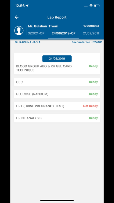 EHCC Hospital Patient App Screenshot