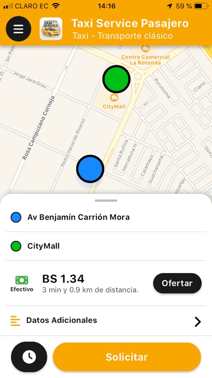 TaxiService Pasajero