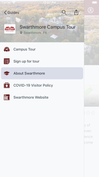 Swarthmore College Screenshot