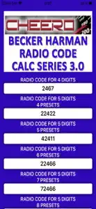 RADIO CODE for BECKER screenshot #2 for iPhone