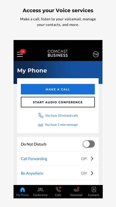 Comcast Business Screenshot