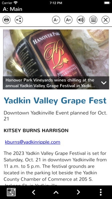 The Yadkin Ripple News Screenshot