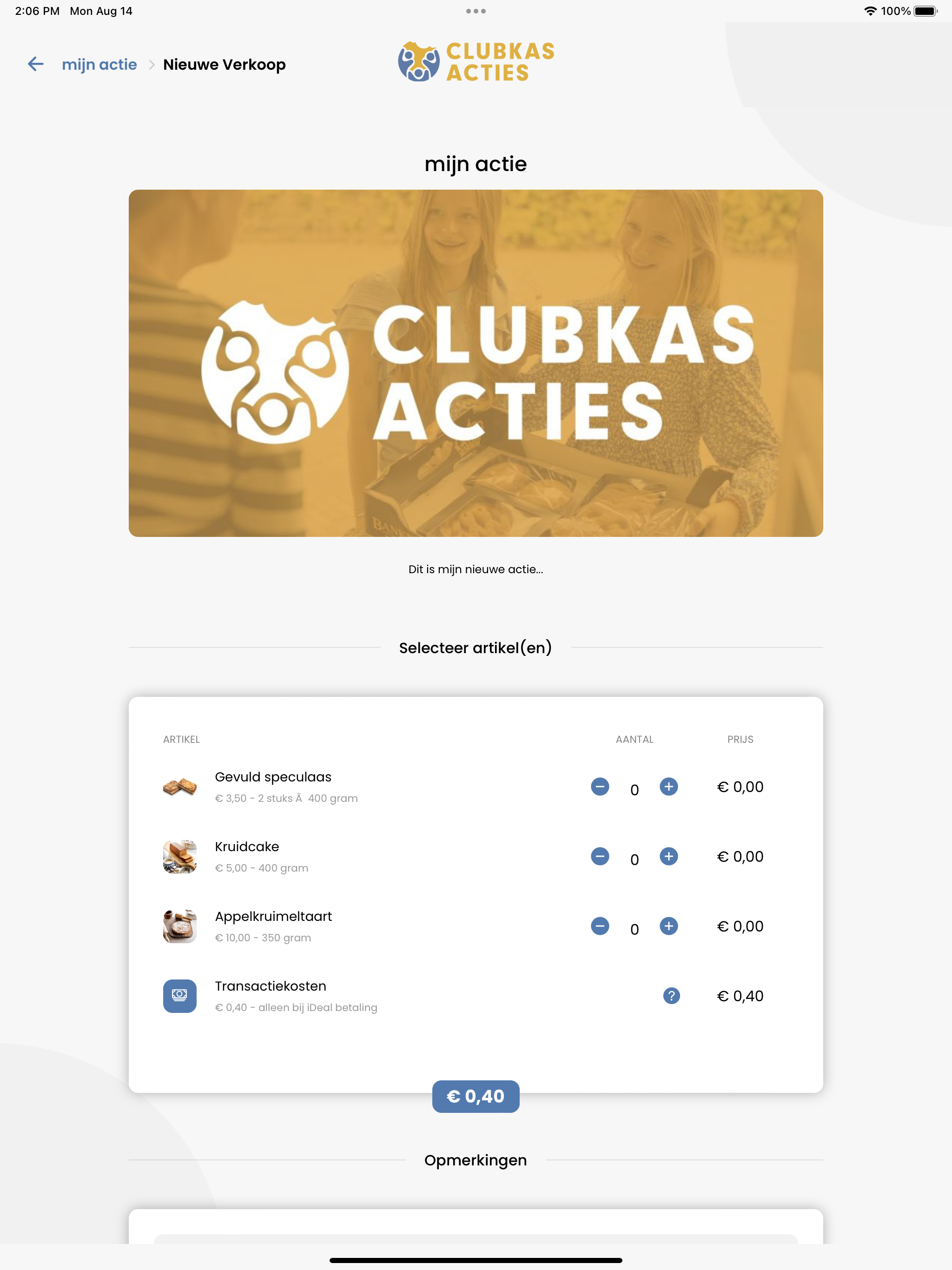Clubkas-acties