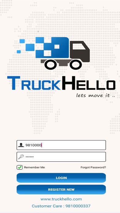 TruckHello - Truck Booking App Screenshot
