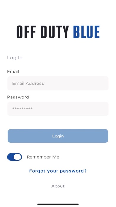 Off Duty Blue Officer App Screenshot