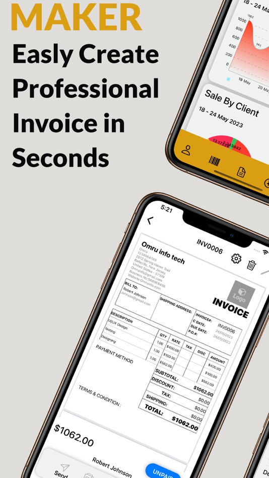 #1. Receipt & Invoice Maker App (iOS) 由: Jyoti Virani