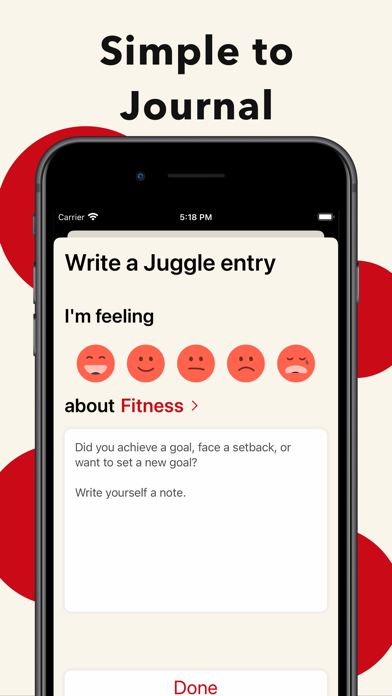 Juggle - Weekly Goal Journal Screenshot