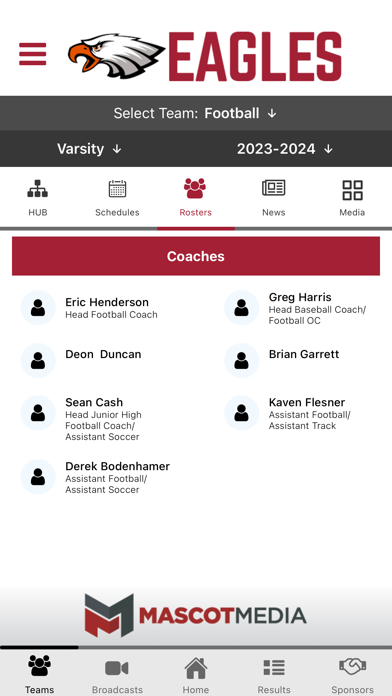 Huntsville Eagles Athletics Screenshot