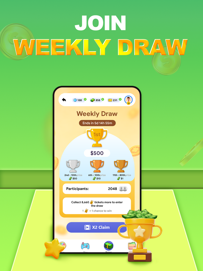 Merge Number Block Get Prizes