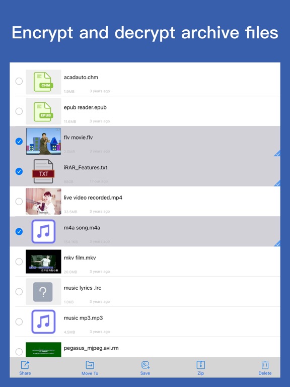 iRAR - zip,rar,7z file opener iPad screenshot 2 - Utilities app