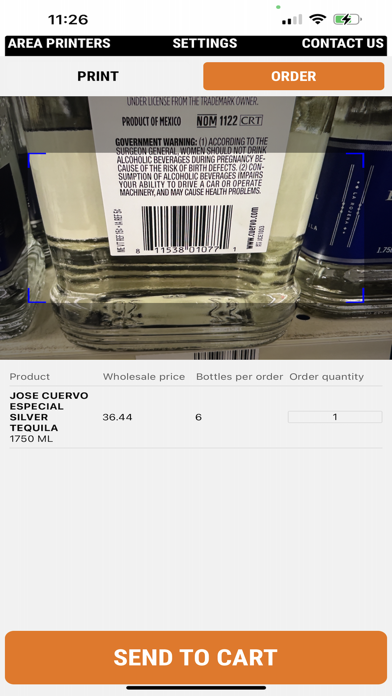 Area Liquor Printer Screenshot