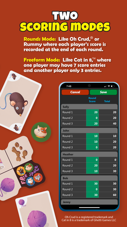 #3. Oh Crud Scorepad (iOS) Podle: Ghetti Games LLC