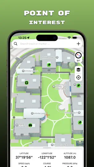 Capture d'écran de MyTracks: Enregistreur GPS sur iPhone 5