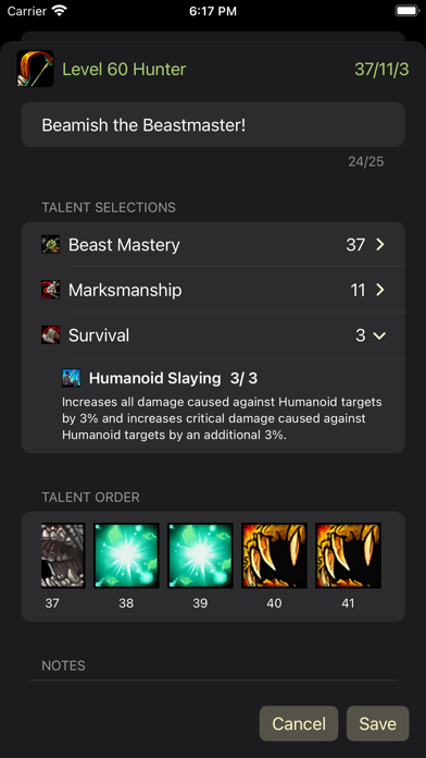 Screenshot #3 pour WoW Classic Talent Calculator