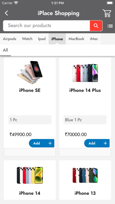 iPlace Shopping Screenshot