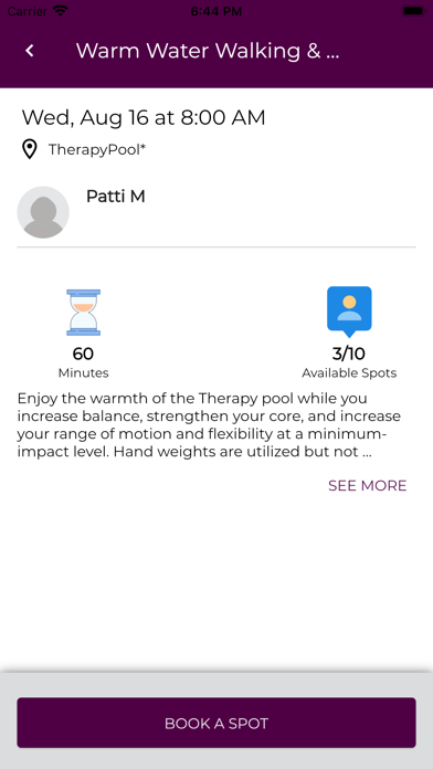 Hockessin Athletic Club App Screenshot