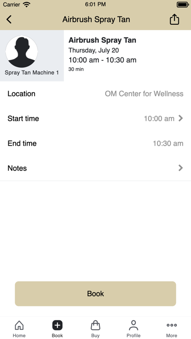 OM Center for Wellness Screenshot