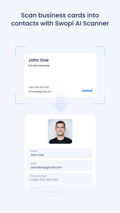 Swopi: Digital Business Card Screenshot