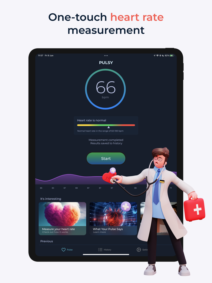 Pulse heart rate monitor