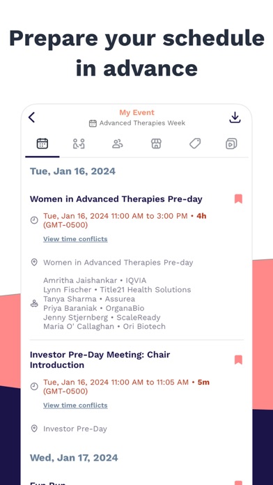Phacilitate Events Screenshot
