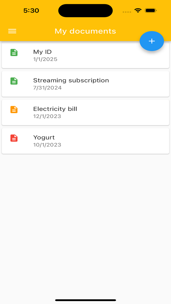ExpiNotif Expiry schedule