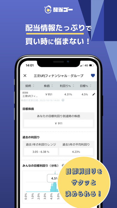 配当ゴー - 高配当株の買い時通知アプリ Screenshot
