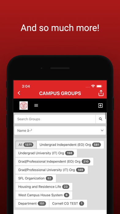 Cornell Student App Screenshot