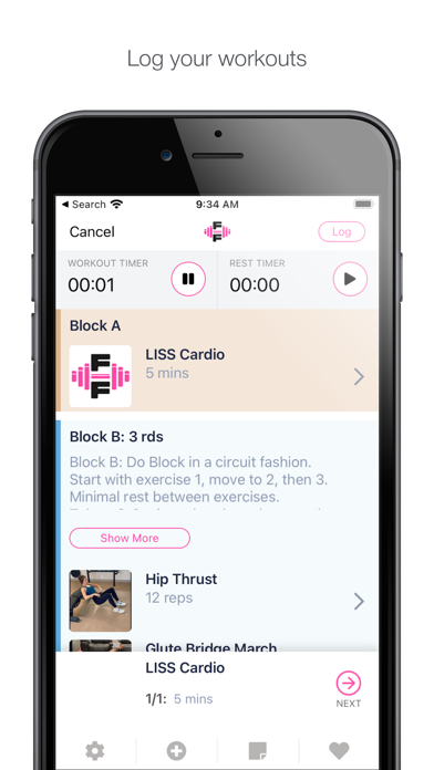 Food and Fitness App Screenshot