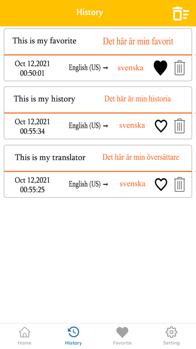 English To Swedish Translation Screenshot