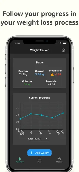 Game screenshot Weight Tracker – Fat loss apk