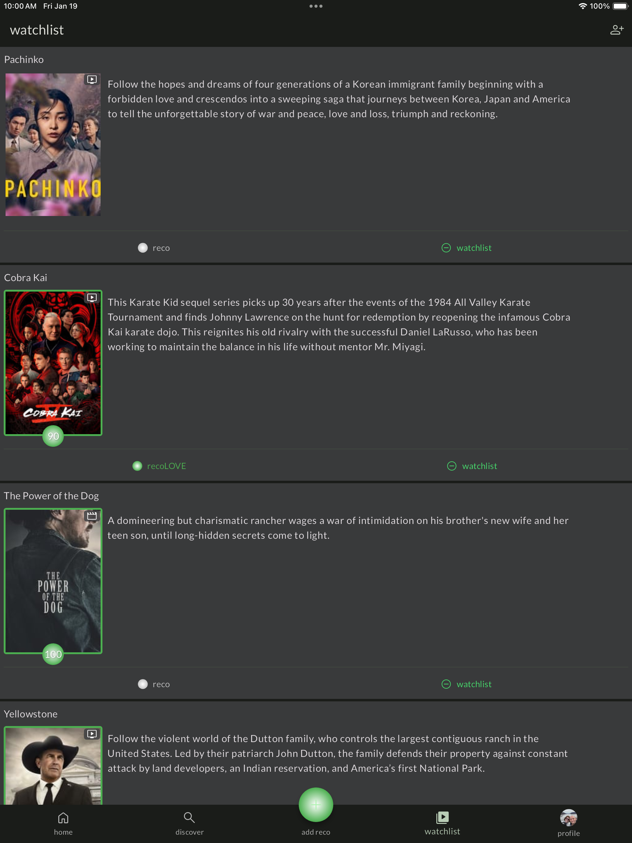 reco - What to Watch
