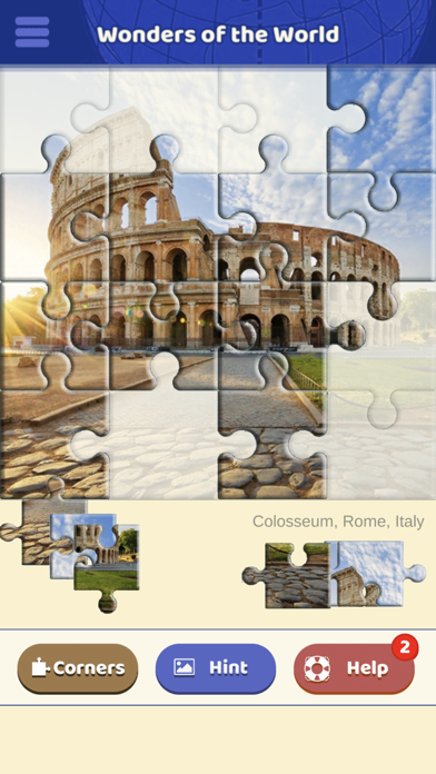 Wonders of the World Puzzle Screenshot