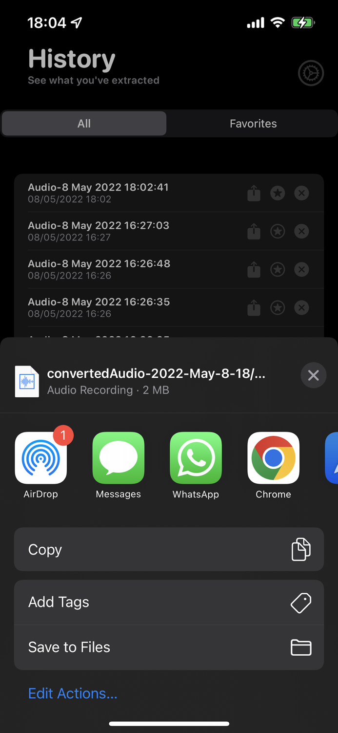 Just Audio Extract from Video
