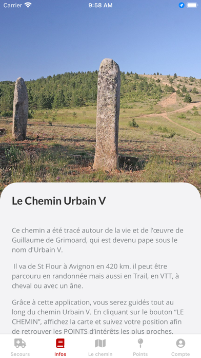 Randonnée chemin Urbain V Screenshot