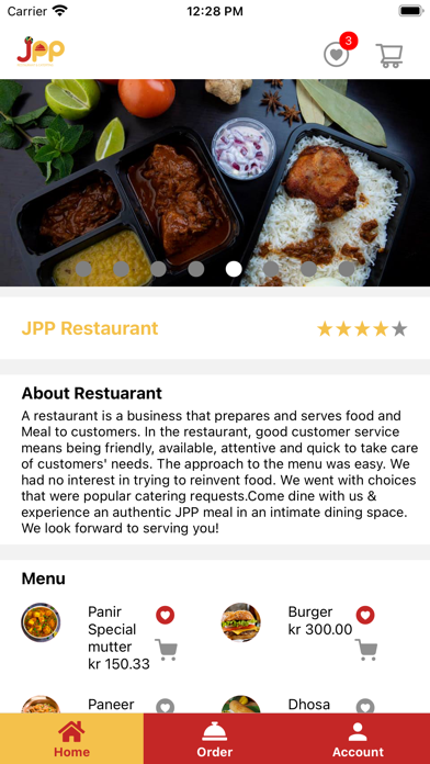 JPP Catering Screenshot