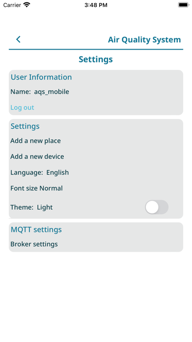 Air Quality System (AQS) Screenshot