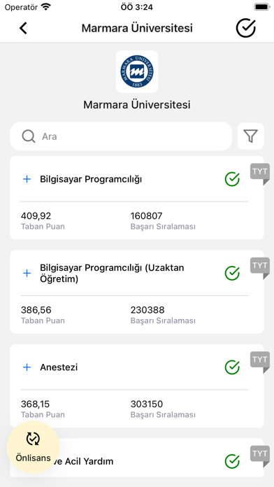 Tercih Asistanı Screenshot