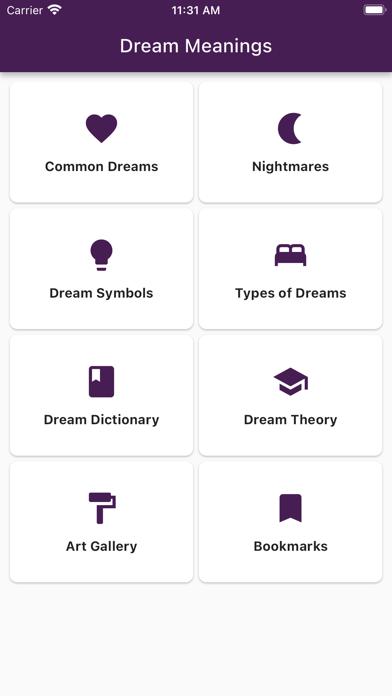 Dream Meanings - Dictionary Screenshot